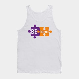 Be Kind Autism Awareness Gift for Birthday, Mother's Day, Thanksgiving, Christmas Tank Top